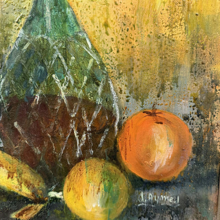 Expressive Flowery Still Life Oil Painting "Glass Decanter" Detailed Artwork Holland Art Shop
