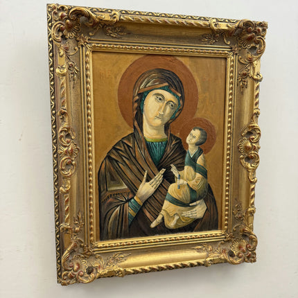 Elegant Religious  Oil Painting "Madonna Child" Original Art Holland Art Shop