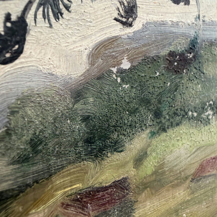 Refined Landscape Oil Painting "Small Painting" Handcrafted Small Artwork Holland Art Shop