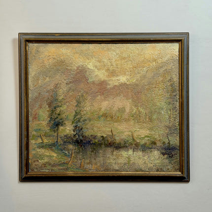 Authentic Landscape Oil Painting "Framed Painting" Original Large Art Holland Art Shop