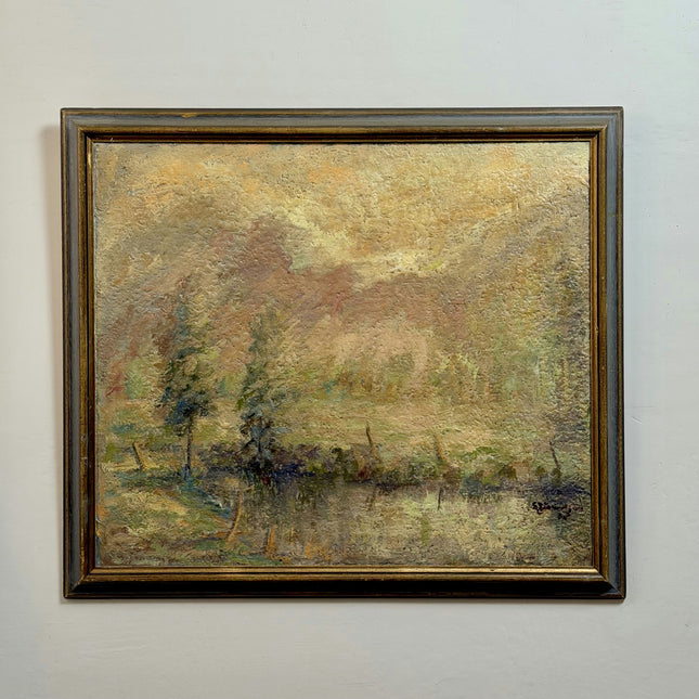 Authentic Landscape Oil Painting "Framed Painting" Original Large Art Holland Art Shop