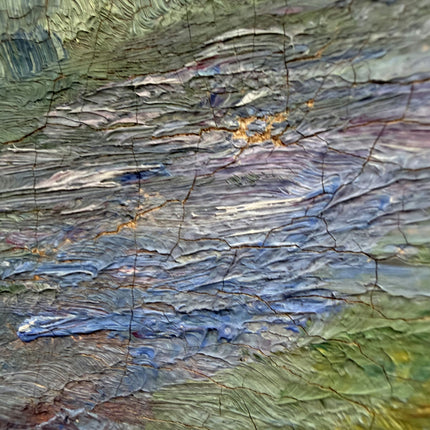 Handcrafted Scenery Oil Painting "Cracked Paint" Elegant Art Holland Art Shop