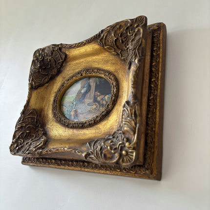Traditional Animals Oil Painting "Gilded Frame" Authentic Small Artwork Holland Art Shop