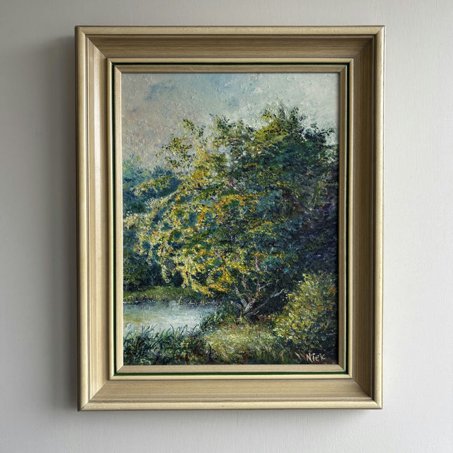 Traditional Landscape Oil Painting "Lone Tree" Vintage Artwork Holland Art Shop