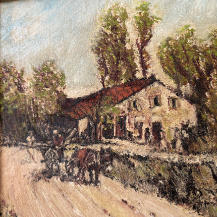 Striking Oil Painting Landscape "Farmhouse Scene" Fine Belqique Art Holland Art Shop