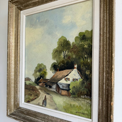 Authentic Landscape Oil Painting "Country Cottage" Traditional Art Holland Art Shop