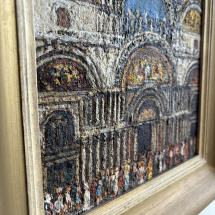 Elegant Cityscape Oil Painting "Venetian Basilica" Original Small Artwork Holland Art Shop