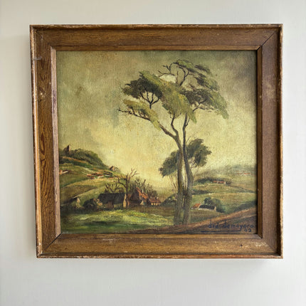 1942 Landscape Oil Painting "Tall Tree" Art Holland Art Shop