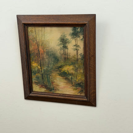 1920 Antique Still Life Oil Painting "Wooden Frame" Art Holland Art Shop