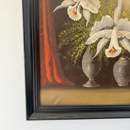 Refined Oil Painting Flowery Still Life "Orchid Arrangement" Medium Artwork Holland Art Shop
