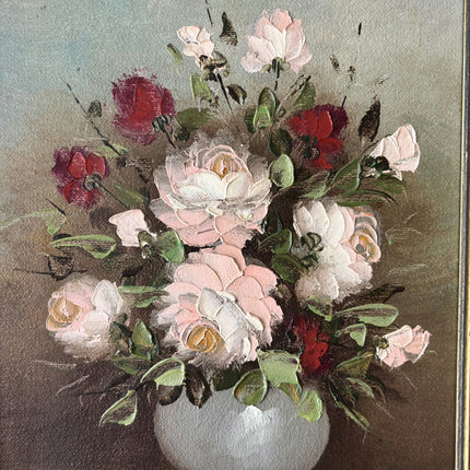Elegant Floral Still Life Oil Painting "Rose Bouquet" Authentic Small Artwork Holland Art Shop