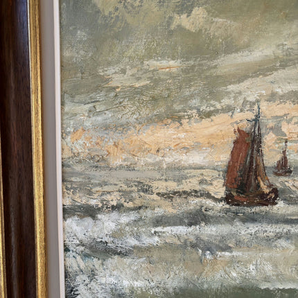 Detailed Seascape Oil Painting "Sailing Boat" Traditional Large Art Holland Art Shop