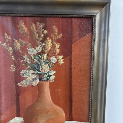 Wonderful Oil Painting Still Life "Vase Of Flowers" Marvelous Large Artwork
