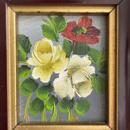 Authentic Floral Still Life Oil Painting "Framed Painting" Rustic Small Art Holland Art Shop