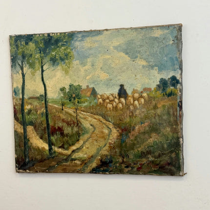 Refined Landscape Oil Painting "Country Path" Original Artwork Holland Art Shop