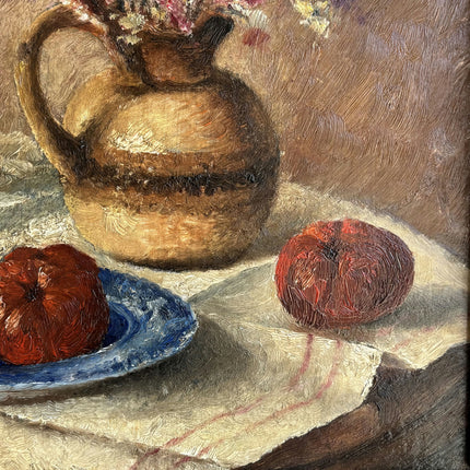 Rustic Still Life Oil Painting "Blue Jug" Refined Art Holland Art Shop