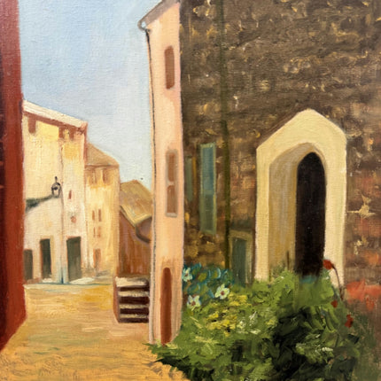 Elegant Cityscape Oil Painting "Arched Doorway" Handcrafted Art Holland Art Shop