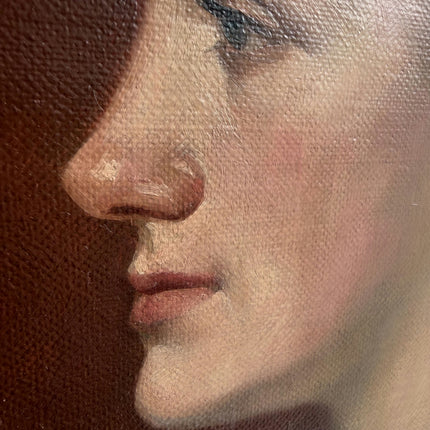 Classic Portrait Oil Painting "Young Woman" Vintage Art Holland Art Shop