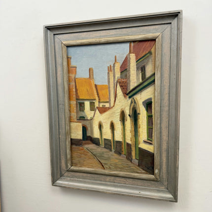 Traditional Cityscape Oil Painting "Arched Walkway" Elegant Artwork Holland Art Shop