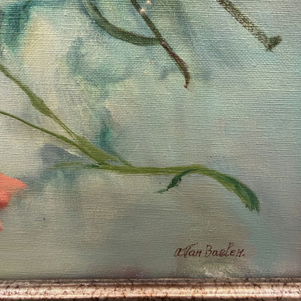 Authentic Floral Still Life Oil Painting "Orange Poppies" Spanish Artwork Holland Art Shop