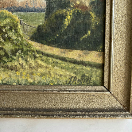 Classic Landscape Oil Painting "Wooden Post" Rustic Small Art Holland Art Shop