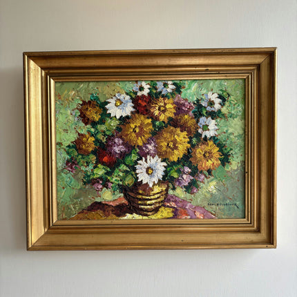 Classic Floral Still Life Oil Painting "Flower Bouquet" Authentic French Artwork Holland Art Shop