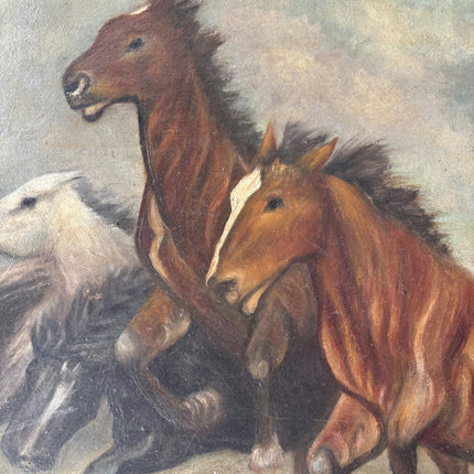 Timeless Animals Oil Painting "Running Horses" Original Artwork Holland Art Shop