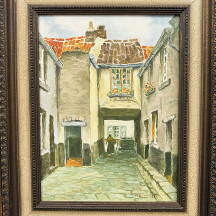 Authentic Cityscape Oil Painting "Narrow Street" Classic Artwork Holland Art Shop