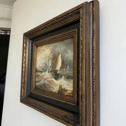 Original Seascape Oil Painting "Sailing Ship" Traditional Artwork Holland Art Shop
