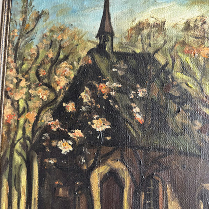 Timeless Landscape Oil Painting "Church Steeple" Original Art Holland Art Shop