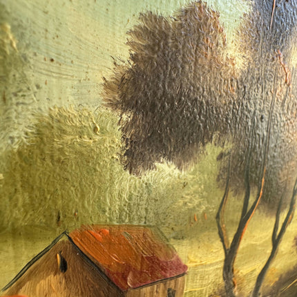 Authentic Landscape Oil Painting "Ornate Frame" Traditional Small Artwork Holland Art Shop