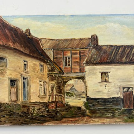 Expressive Cityscape Oil Painting "Old Houses" Authentic Artwork Holland Art Shop