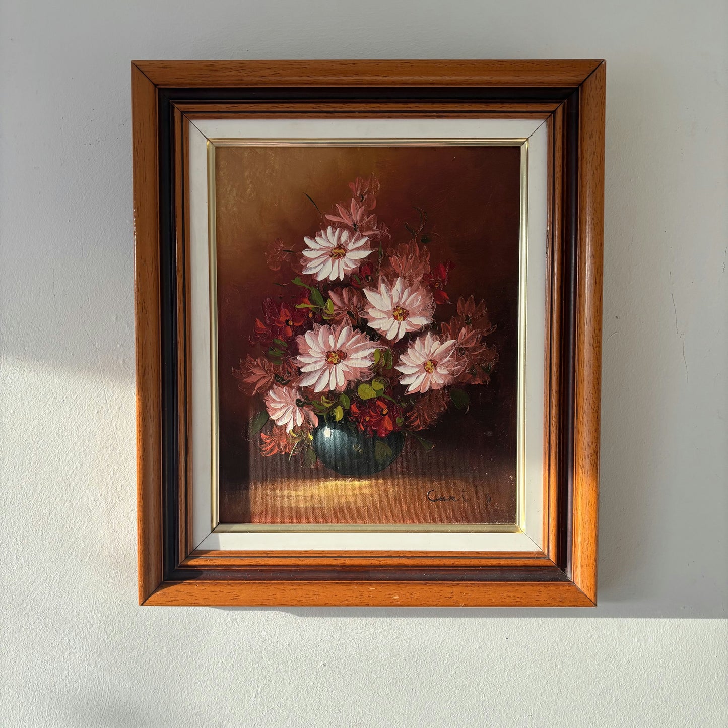 Remarkable Floral Still Life Oil Painting "Floral Arrangement" Small Artwork