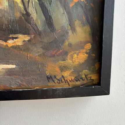 Handcrafted Landscape Oil Painting "Autumn Trees" Refined Artwork Holland Art Shop