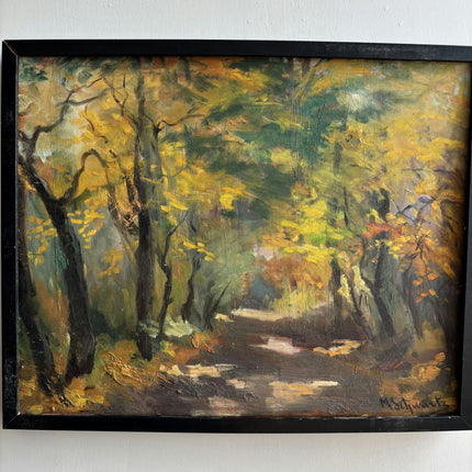 Handcrafted Landscape Oil Painting "Autumn Trees" Refined Artwork Holland Art Shop