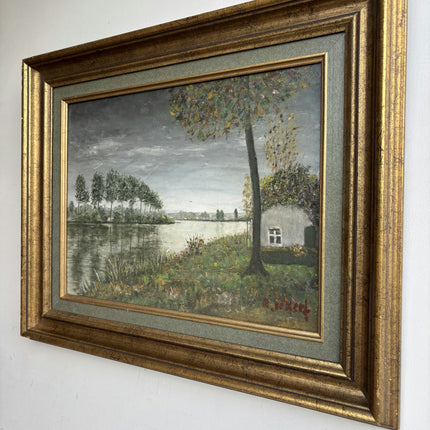 Expressive Landscape Oil Painting "Lone Tree" Elegant Art Holland Art Shop