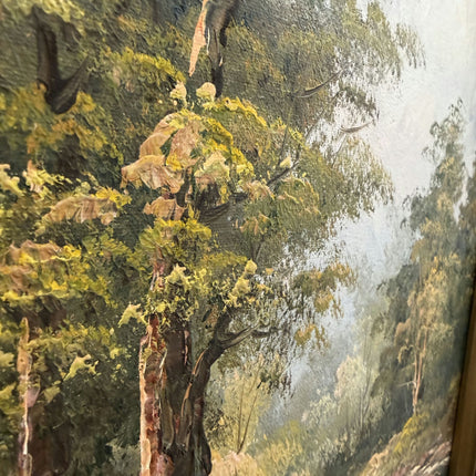 Traditional Landscape Oil Painting "Riverside Trees" Detailed Art Holland Art Shop