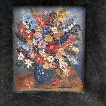 Expressive Floral Still Life Oil Painting "Flower Vase" Elegant Small Art Holland Art Shop
