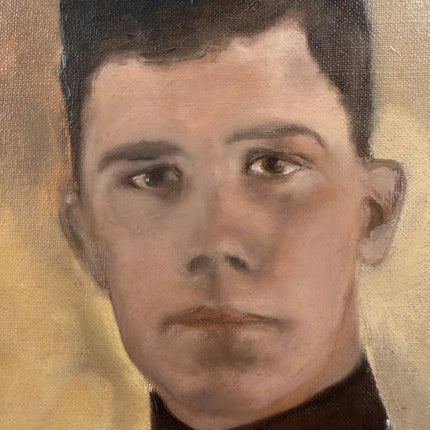 Authentic Portrait Oil Painting "Uniformed Youngman" Timeless Artwork Holland Art Shop