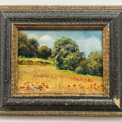 Expressive Landscape Oil Painting "Wooden Frame" Detailed Small Artwork Holland Art Shop