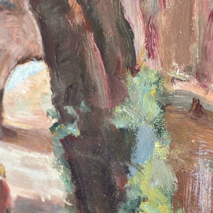 Elegant Cityscape Oil Painting "Stone Bridge" Handcrafted Art Holland Art Shop
