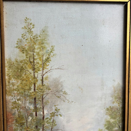 Traditional Landscape Oil Painting "River Scene" Original French Artwork Holland Art Shop