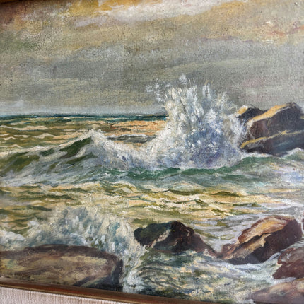 Authentic Seascape Oil Painting "Gold Frame" Elegant Italian Art Holland Art Shop