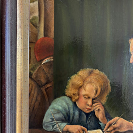 Refined Figurative Oil Painting "Old Teacher" Vintage Art Holland Art Shop