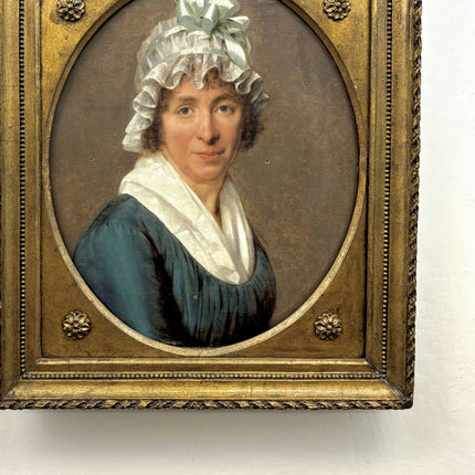 18th Century Portrait Oil Painting "Woman With Bonnet" Artwork Holland Art Shop