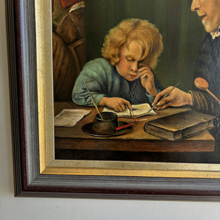 Refined Figurative Oil Painting "Old Teacher" Vintage Art Holland Art Shop