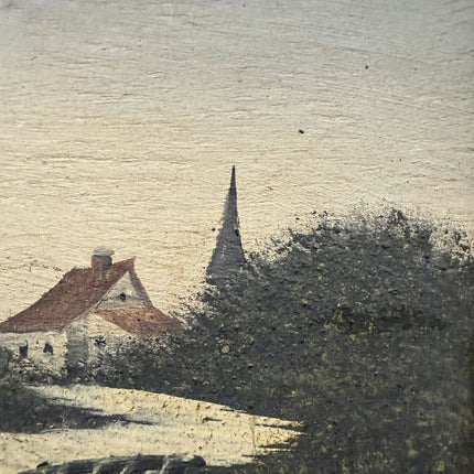 Vintage Landscape Oil Painting "Gilded Frame" Handcrafted Small Artwork Holland Art Shop