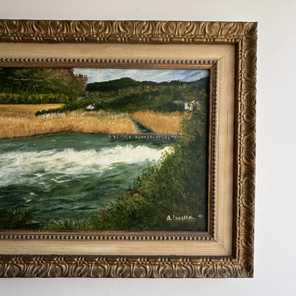Refined Landscape Oil Painting "Gold Frame" Handcrafted Art Holland Art Shop