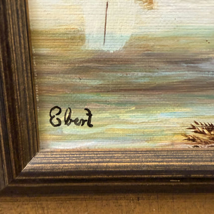 Vintage Scenery Oil Painting "Old Windmill" Elegant Artwork Holland Art Shop