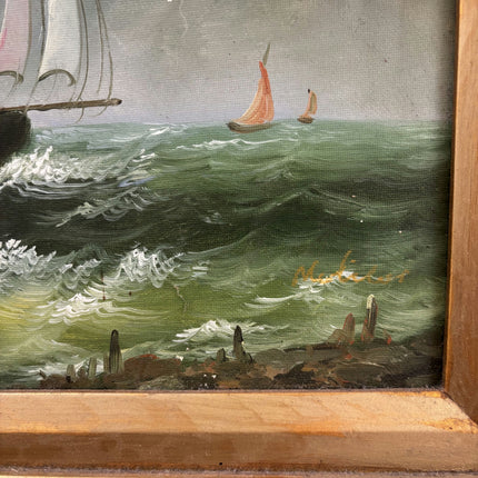 Elegant Seascape Oil Painting "Sailing Boat" Expressive Artwork Holland Art Shop